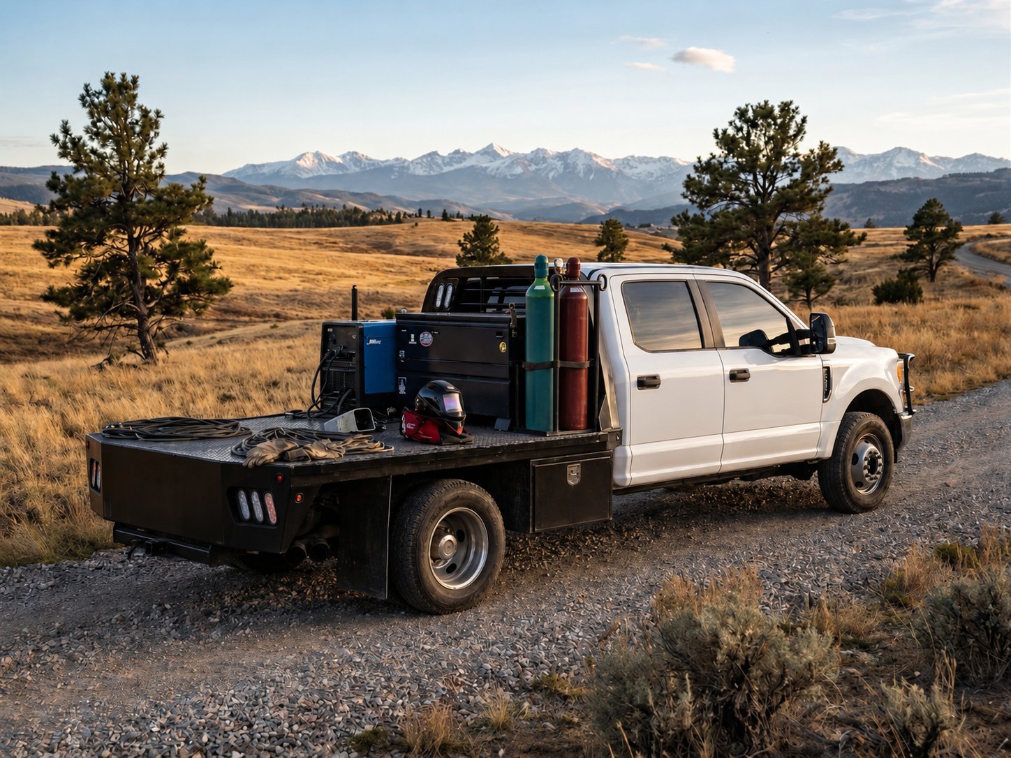 Coyote Steel Buildings mobile welding rig